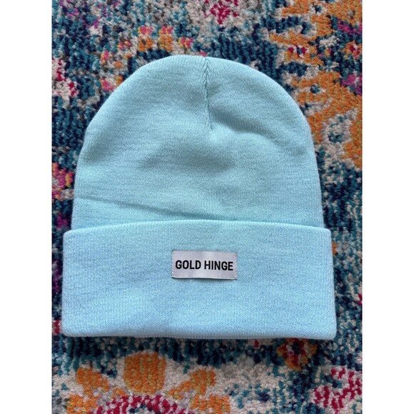 NWOT Gold Hinge Baby‎ Blue Beanie Hat - Picture 1 of 3